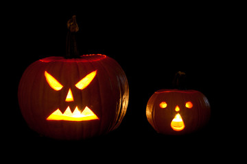 Halloween scary jack'o'lantern pumpkin faces