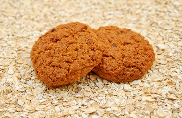 cookies on cereal background