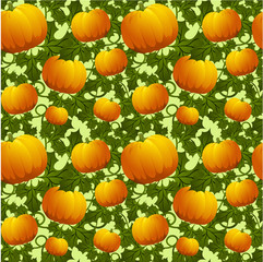 Seamless background with pumpkins