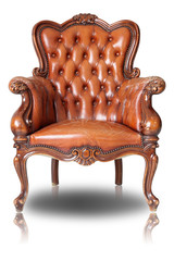 brown armchair