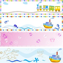 Babies banners  and background for your text.