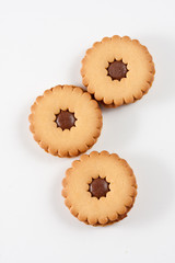Sweet flower shaped  chocolate cookies