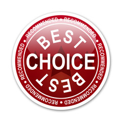Pegatina redonda BEST CHOICE RECOMMENDED