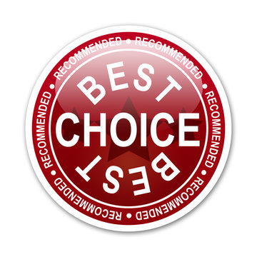 Pegatina redonda BEST CHOICE RECOMMENDED