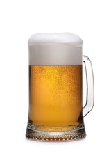 beer into glass