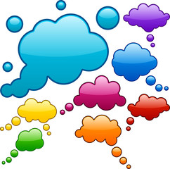 Vector color speech bubbles.