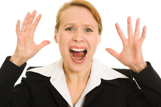 Crazy business vumen on a white background