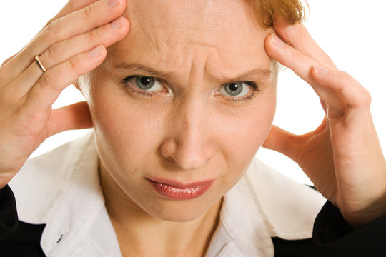 Crazy business vumen on a white background