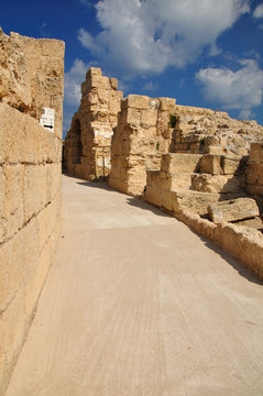 Passage of the upper level of Caesarea amphitheater.