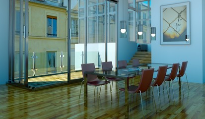 Wohndesign - Esszimmer im Loft