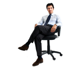 Businessman sitting on a chair