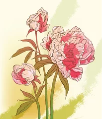 Papier Peint photo autocollant Fleurs abstraites fond floral