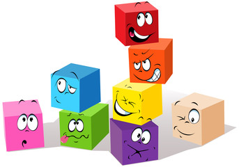 colorful childish cubes