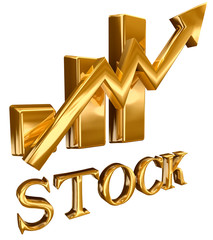gold bars stock diagram
