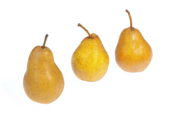 pears  isolated on white