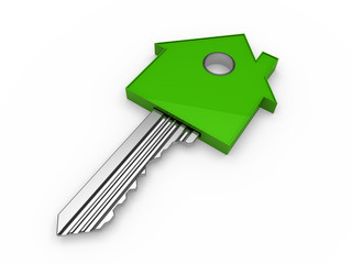 3d key home house green
