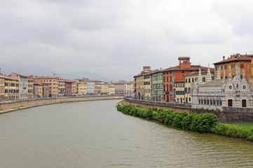 Pisa and the Arno river