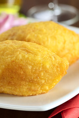 Peruvian dish called Papa Rellena (Stuffed Potato)