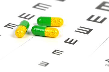 Medicine and eye chart