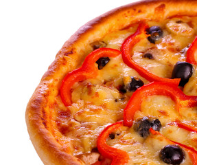 Pizza isolated on white
