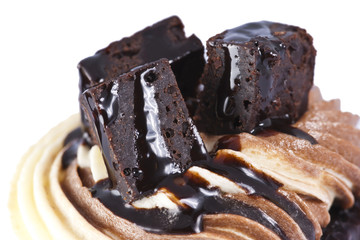 Close up cake topping