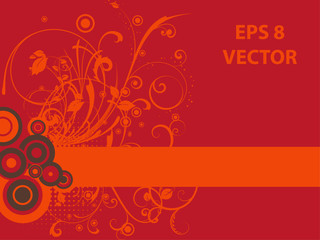 Vector illustration on red christmas theme