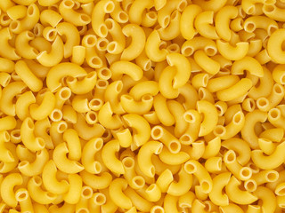 Closeup of Uncooked Italian Pasta - Elbow Macaroni