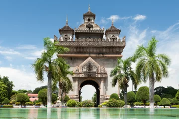 Fotobehang Patuxai in Vientiane © Digitalpress