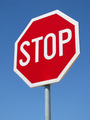 Stop - road sign - obrazy, fototapety, plakaty