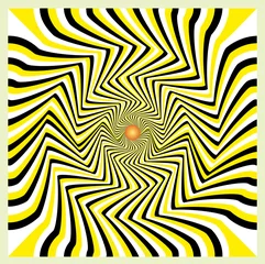 Muurstickers Psychedelisch Beweging illusie. Abstracte achtergrond, naadloos patroon