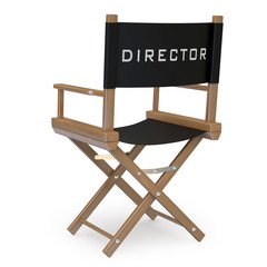 Film director's chair back view