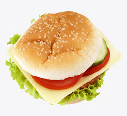 Hamburger isolated.