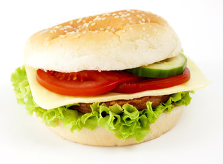 Hamburger isolated.