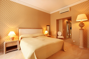 interior luxury apartment, comfortable bedroom