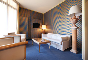 interior luxury apartment, comfortable classic living room