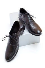 New black shoes.white background