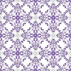 White seamless pattern with rhombuses