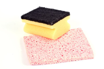 sponges for washing dishes isolated