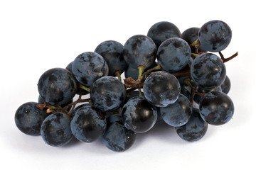 bunch of black grapes. isolated