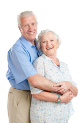 Happy smiling aged couple