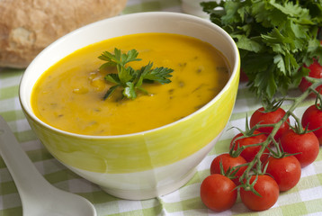 Sweet potato, smoked haddock and spinach soup