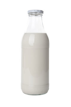 Bouteille de lait isolé sur fond blanc