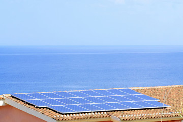 photovoltaic panels on a roof