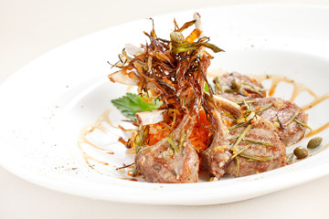 Grilled meat ribs
