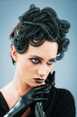 Woman depicting the concept og Evil (Medusa Gorgon)
