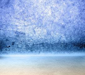 Concrete floor and wall