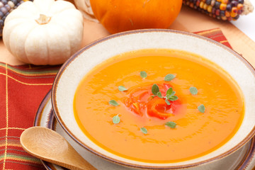 Roasted Bell Pepper Pumpkin Soup