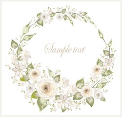 Greeting card with rose.