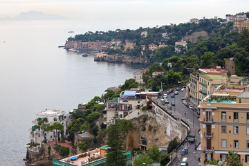 Fototapeta na wymiar Italy. A bay of Naples. Foggy morning