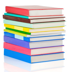 pile of new books on white